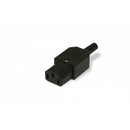 Разъем IEC 60320 C13 220В 10A на кабель (плоские контакты внутри разъема) прямой Hyperline CON-IEC320C13