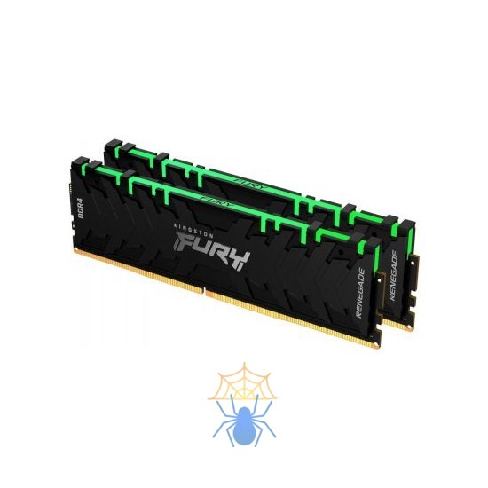 Модуль памяти KINGSTON Fury Gaming DDR4 Общий объём памяти 64Гб Module capacity 32Гб Количество 2 3600 МГц Радиатор Множитель частоты шины 18 1.35 В RGB черный KF436C18RBAK2/64 фото