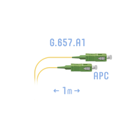 Шнур монтажный оптический SC/APC SM G.657.A1 1 метр SNR SNR-PC-SC/APC-A-1m (0, 9)