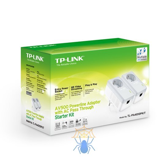 Комплект адаптеров Powerline AV500 TP-Link TL-PA4010P KIT