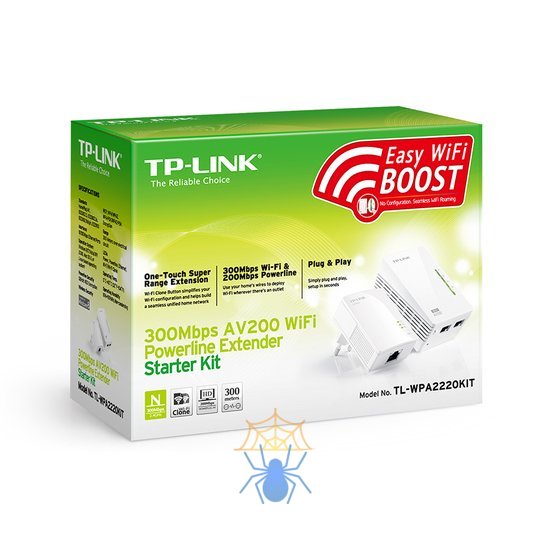 Адаптер Powerline TP-Link TL-WPA2220KIT фото