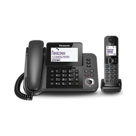 Беспроводной телефон DECT Panasonic KX-TGF320RUM серый металлик