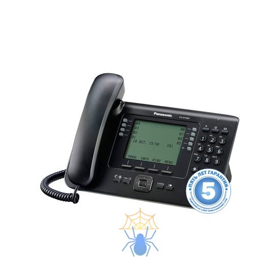 Телефон IP Panasonic KX-NT560RU-B черный фото