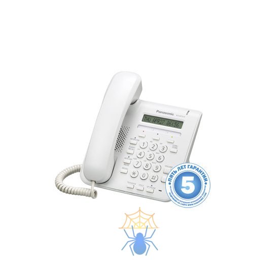 Телефон IP Panasonic KX-NT511PRUW белый фото