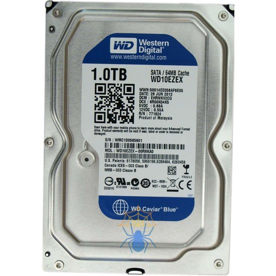 Жесткий диск Western Digital Blue HDD SATA 7.2K 3.5 1 Тб WD10EZEX фото