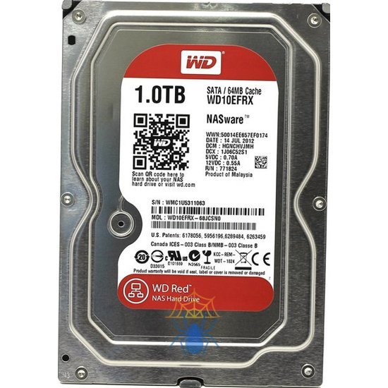 Жесткий диск Western Digital Red HDD SATA 5.4K 3.5 1 Тб WD10EFRX фото