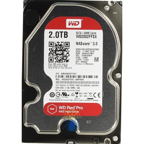 Жесткий диск Western Digital Red Pro HDD SATA 7.2K 3.5 2 Тб WD2002FFSX фото