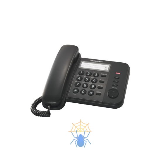 Телефон проводной Panasonic KX-TS2352RUB черный фото