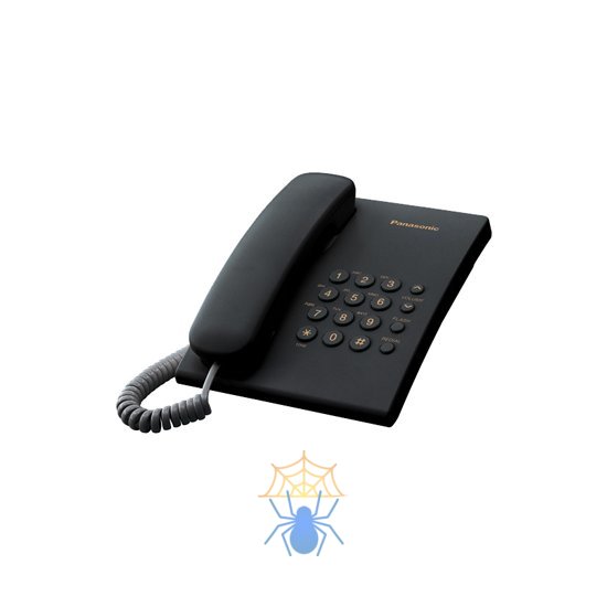 Телефон проводной Panasonic KX-TS2350RUB черный фото