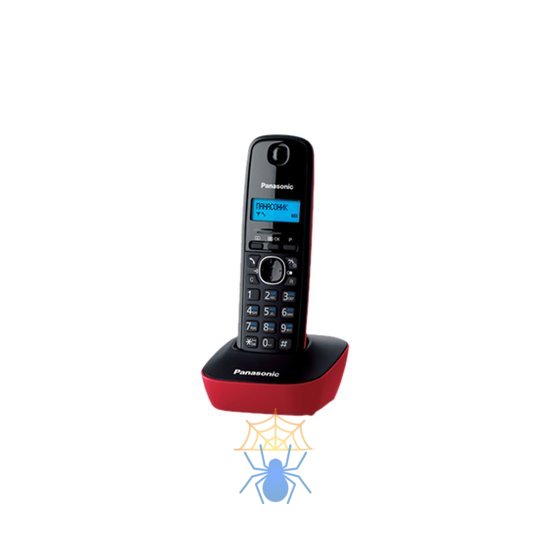 Радиотелефон Dect Panasonic KX-TG1611RUR красный-черный фото