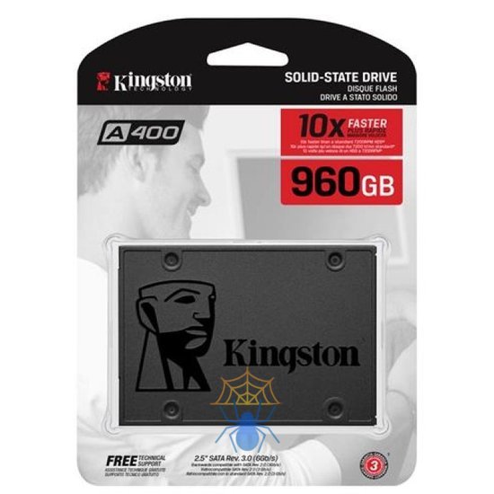 Твердотельный жесткий диск Kingston SSD SATA 2.5 960 Гб SA400S37-960G