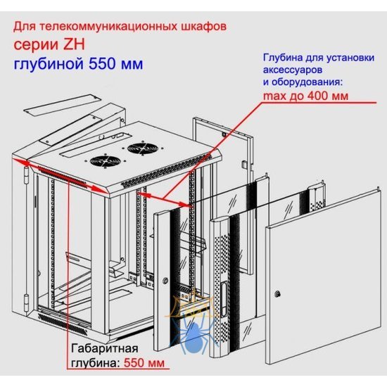 Шкаф настенный 6U Netko ZH 6406.900