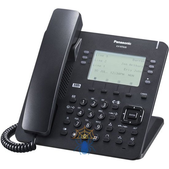 SIP проводной телефон Panasonic KX-NT630RU-B черный фото