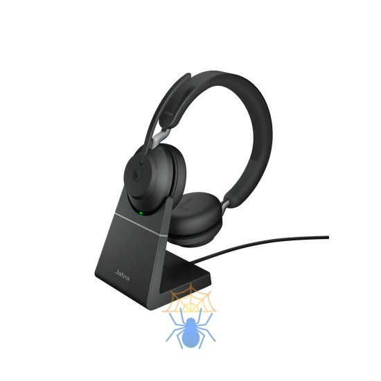 Гарнитура беспроводная Jabra Evolve2 65, Link380a MS Stereo Desk Stand Black 26599-999-989 фото