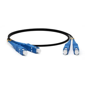 Патч-корд оптический Hyperline FC-D2-9-SC/UR-SC/UR-H-15M-LSZH-BK