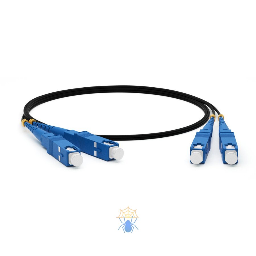 Патч-кордоптическийHyperlineFC-D2-9-SC/UR-SC/UR-H-10M-LSZH-BK