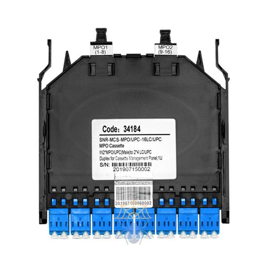 Кассета распределительная MPO/APC на 16LC/UPC портов SM для SNR-CMP-144P фото