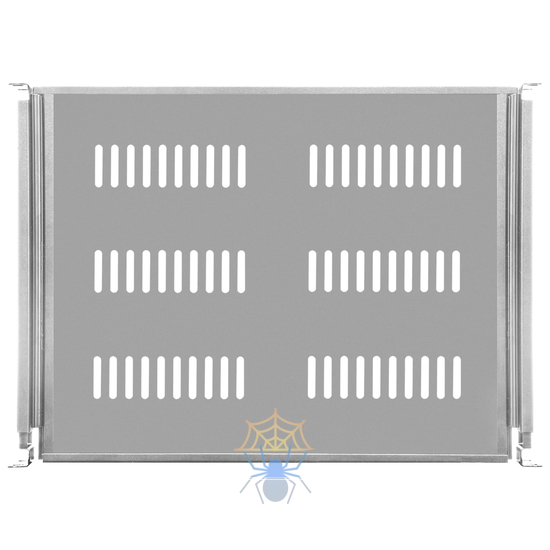 Полка выдвижная для шкафов глубиной от 800 до 1000мм (глубина полки 550мм), распределенная нагрузка 20кг, цвет-серый фото 3