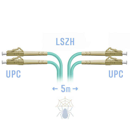 Патчкорд оптический LC/UPC MM Duplex 5 метров фото
