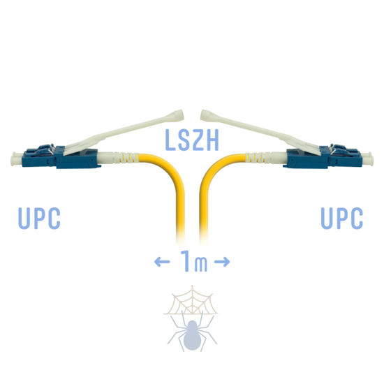 Патчкорд оптический LC/UPC SM Duplex (HD) 1 метр, волокно G.657.A1 фото 2