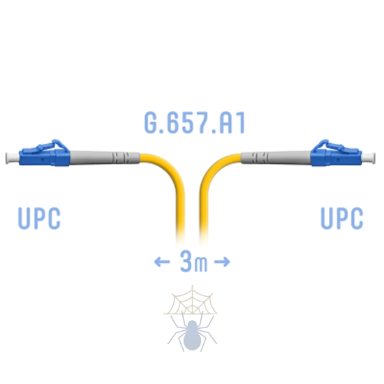 Патчкорд оптический SNR-PC-LC/UPC-A - 3 метра фото 2