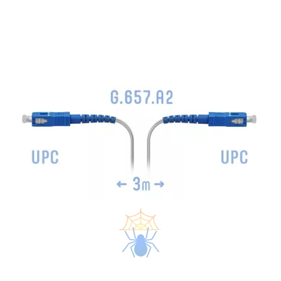 Патчкорд оптический FTTH SC/UPC, кабель 604-02-01W, 3 метра фото
