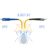 Патчкорд оптический FC/UPC-SC/UPC SM G.657.A1 0,5 метра фото