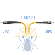 Патчкорд оптический FC/UPC-ST/UPC SM G.657.A1 5 метров фото
