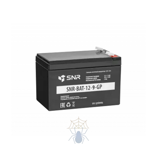 Свинцово-кислотный аккумулятор 12 В 9 Ач (SNR-BAT-12-9-GP) фото