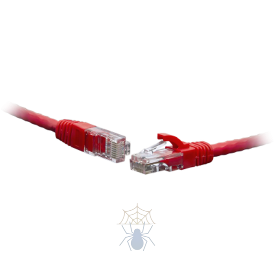 Коммутационный шнур U/UTP 4-х парный cat.5e 1.5м PVC standart красный фото