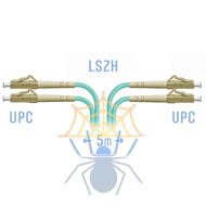 Патчкорд оптический LC/UPC MM Duplex 5 метров фото