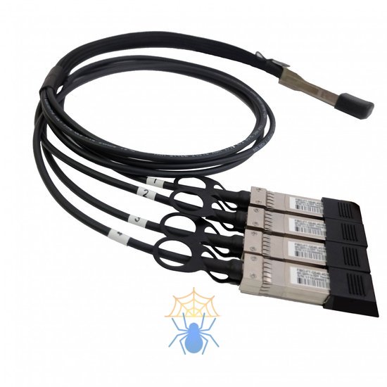 FH-DP4T30QS01 Кабель  QSFP+ to 4хSFP+ Direct attach passive cable, 1m фото 2