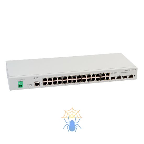 Ethernet-коммутатор MES1428, 24 порта 10/100 Base-T, 4 комбо-порта 10/100/1000 Base-T/100/1000 Base-X (SFP) 48B DC фото