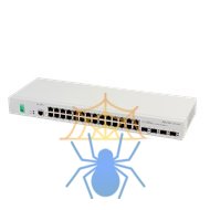 Ethernet-коммутатор MES1428, 24 порта 10/100 Base-T, 4 комбо-порта 10/100/1000 Base-T/100/1000 Base-X (SFP) 48B DC фото 3