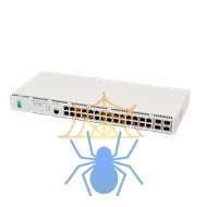 Ethernet-коммутатор MES2428P, 24 порта 10/100/1000BASE-T (PoE/PoE+), 4 Combo-порта 10/100/1000BASE-T/100BASE-FX/1000BASE-X, L2, 48B DC фото