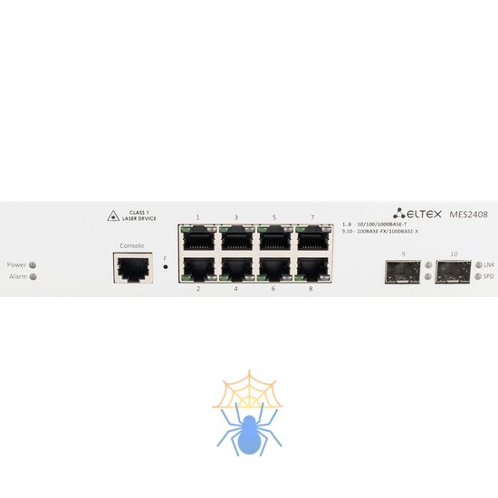 Ethernet-коммутатор MES2408, 8 портов 10/100/1000BASE-T, 2 порта 100BASE-FX/1000BASE-X, L2, 48В DС фото 5