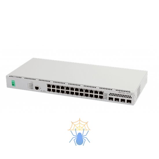 Ethernet-коммутатор MES2324P, 24 порта 10/100/1000 Base-T (PoE/PoE+), 4 порта 10GBase-R (SFP+)/1000Base-X (SFP), L3, 48V DC фото