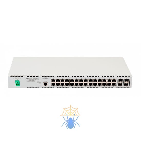 Ethernet-коммутатор MES2428P, 24 порта 10/100/1000BASE-T (PoE/PoE+), 4 Combo-порта 10/100/1000BASE-T/100BASE-FX/1000BASE-X, L2, 48B DC фото 2