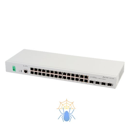 Ethernet-коммутатор MES1428, 24 порта 10/100 Base-T, 4 комбо-порта 10/100/1000 Base-T/100/1000 Base-X (SFP) 48B DC фото 3