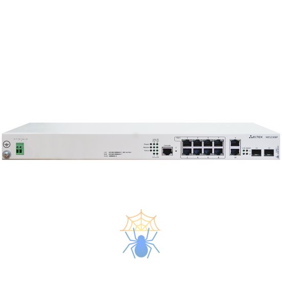 Ethernet-коммутатор MES2308P, 8 портов 10/100/1000Base-T с поддержкой PoE+ и 2 порта 10/100/1000Base-T, 2 порта 1000Base-X (SFP), L3, 48V DC фото