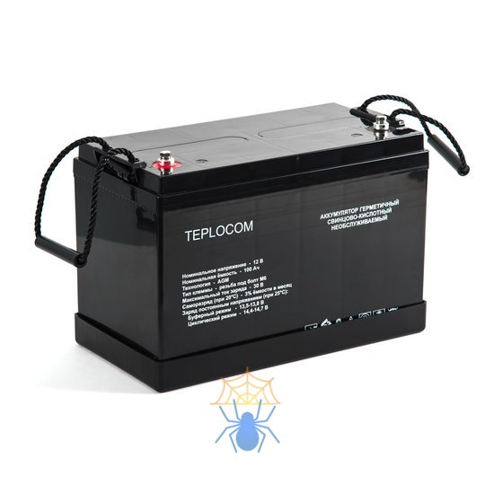 Аккумулятор герметичный свинцово-кислотный TEPLOCOM 100Ач фото 5