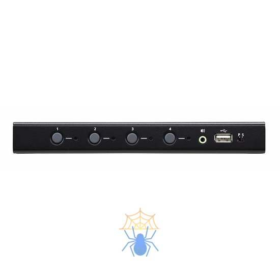 4-портовый USB КМ-переключатель с функцией Boundless Switching (кабели включены) фото 4