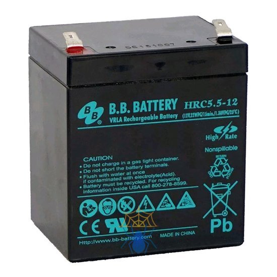Аккумуляторная батарея B.B. Battery HRC 5.5-12 фото