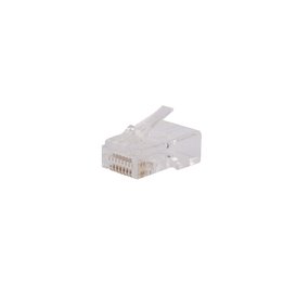 Разъем легкой оконцовки RJ-45 (8P8C) под витую пару категория 5e (50 µ"/ 50 микродюймов) универсальный (для одножильного и многожильного кабеля) (100 шт.) Hyperline PLEZ-8P8C-U-C5-100