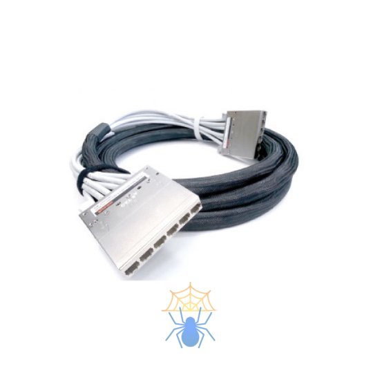 Hyperline PPTR-CT-CSS/C6AS-D-CSS/C6AS-LSZH-7M-GY Претерминированная медная кабельная сборка с кассетами на обоих концах, категория 6A, экранированная, LSZH, 7 м, цвет серый фото