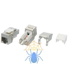 Hyperline KJ9-8P8C-C5e-90-SH-F-WH Вставка Keystone Jack RJ-45(8P8C), категория 5e, экранированная фото