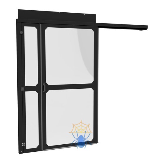 Hyperline DGK-4208-D02-R001-RAL9005 Дверной комплект для изолированного коридора 42U, ширина 800 мм, дверь одностворчатая раздвижная, с панорамным окном из закаленного стекла, без доводчика фото
