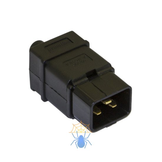 Hyperline CON-IEC320C20 Разъем IEC 60320 C20 220В 16A на кабель, контакты на винтах (плоские выступающие штыревые контакты в пластиковом обрамлении), прямой фото
