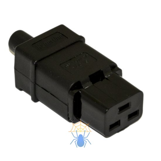 Hyperline CON-IEC320C19 Разъем IEC 60320 C19 220В 16A на кабель, контакты на винтах (плоские контакты внутри разъема), прямой фото
