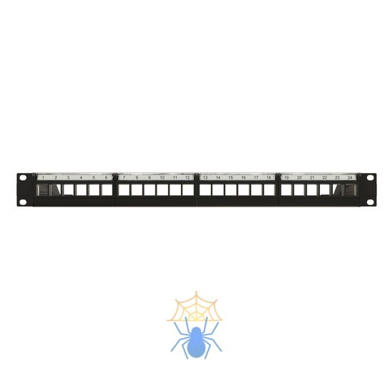 Hyperline PPBL6-19-24-RM Модульная патч-панель 19", 24 порта, 4 съемные панели по 6 модулей, 1U, для экранированных и неэкранированных модулей, с задним кабельным организатором (без модулей) фото 5